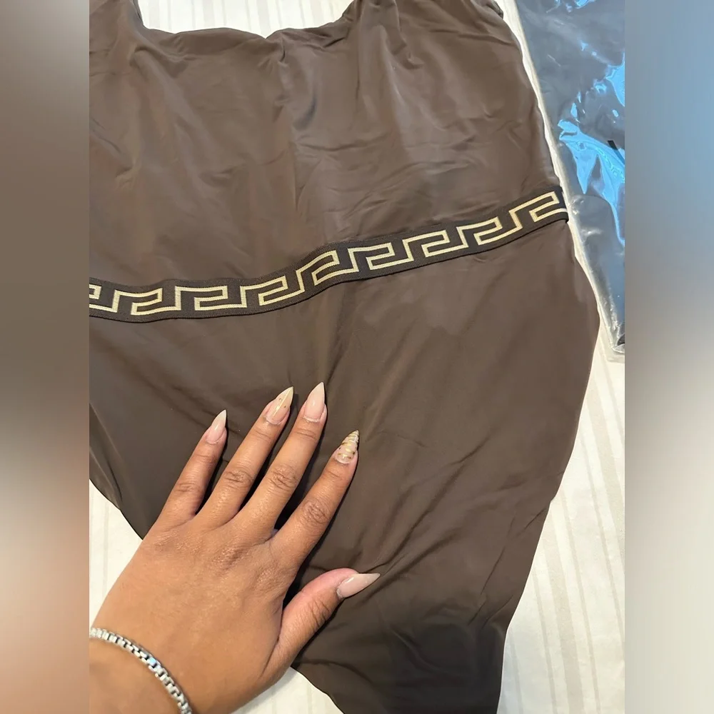 Versace Greca Brown Bodysuit NWT - Picture 5 of 10